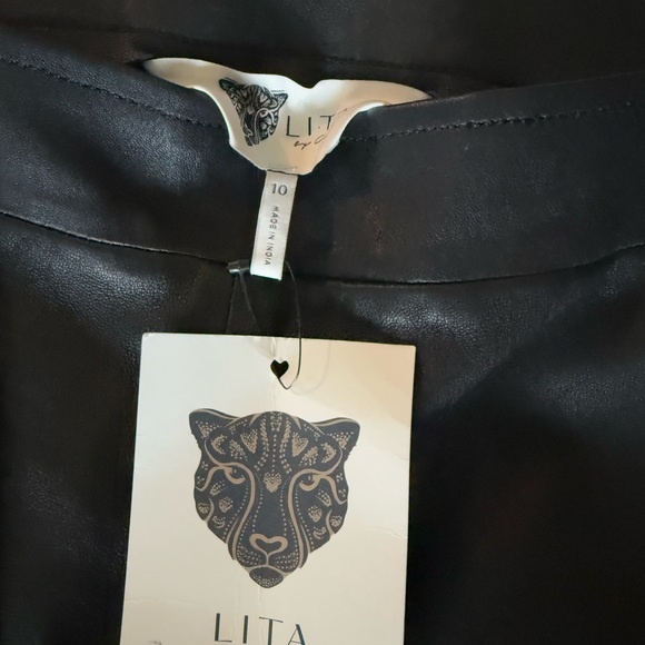 NWT LITA by Ciara Lamb Leather Leader Pants - Picture 14 of 14